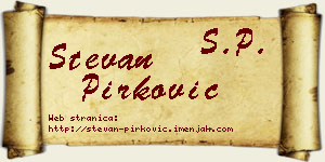 Stevan Pirković vizit kartica